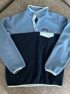 Patagonia Two-Tone Snap-T Fleece Pullover in Blue